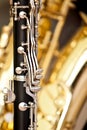 Fragment clarinet closeup Royalty Free Stock Photo