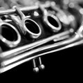 Fragment clarinet closeup Royalty Free Stock Photo