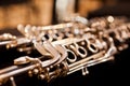 Fragment clarinet closeup Royalty Free Stock Photo