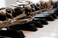 Fragment of a clarinet closeup Royalty Free Stock Photo