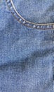 Fragment of classic blue fashioned jeans