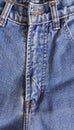 Fragment of classic blue fashioned jeans Royalty Free Stock Photo