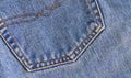 Fragment of classic blue jeans