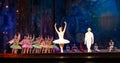 Fragment of the classical ballet Nutcracker on stage of theater