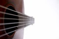 Fragment of classical guitar closeup Royalty Free Stock Photo