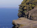 Fragment of Cliff of Moher, Ireland. Royalty Free Stock Photo