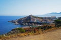 Fragment of the coast near the city of Calvi on the island of Co