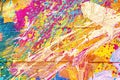 A fragment of colorful graffiti painted on a wall. Abstract urban background Royalty Free Stock Photo