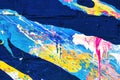 A fragment of colorful graffiti painted on a wall. Abstract urban background Royalty Free Stock Photo