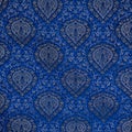 Fragment of colorful retro tapestry textile pattern with floral ornament useful as background Royalty Free Stock Photo