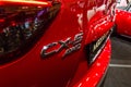 Fragment of a compact crossover SUV Mazda CX-5 AWD