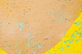 Fragment of concrete wall, painted with beige paint. Bright colorful background Royalty Free Stock Photo