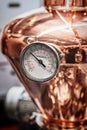 Copper alembic for making alcohol Royalty Free Stock Photo