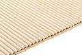 fragment of corrugated cardboard on a white background for advertising Royalty Free Stock Photo