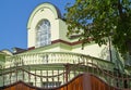 Fragment of a country house with a balustrade Royalty Free Stock Photo