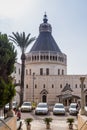 Fragment of the courtyard of the Basilica of the Annunciation inFragment of the courtyard of the Basilica of the Annunciation in t