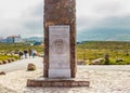 Cross on Cabo da Roca Cape Roca, Portugal - the most western point of european continent