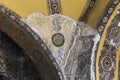 Fragment of decor ceilings in the Cathedral of Hagia Sophia, Istanbul Royalty Free Stock Photo