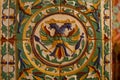 Fragment of decorative stove tiles with the image of a two-headed eagle in the Palace of Tsar