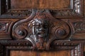 Fragment of decorative woodwork in the interior of the Palace of Doges, Venice Royalty Free Stock Photo