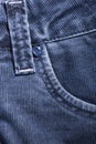 A fragment of denim corduroy trousers Royalty Free Stock Photo