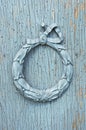 Fragment of a door of an old retro wooden case Royalty Free Stock Photo