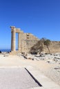 Fragment of Doric Temple of Athena Lindia Royalty Free Stock Photo