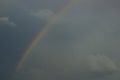Fragment of a double rainbow in the sky after rain close up Royalty Free Stock Photo