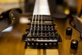 Fragment of an electric guitar closeup Royalty Free Stock Photo