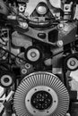 Fragment of engine. Close-up. Royalty Free Stock Photo