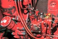 Fragment of the engine of an old tracto Royalty Free Stock Photo