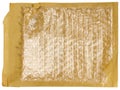 A fragment of an envelope made of brown paper with bubble wrap inside Royalty Free Stock Photo