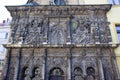 Fragment of the exterior of Chapel of Boim in Lviv, Ukraine. Decoration of facade of Chapel of Boim. It`s a part of Lviv`s Old