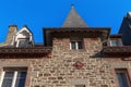 Fragment of the facade of the Art Nouveau house in Brittany