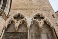 Fragment of the facade of the Basilica Parroquial de Sant Feliu Royalty Free Stock Photo