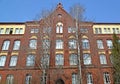 Fragment of the facade of the building of the former state construction school 1897. Kaliningrad