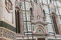 Fragment of facade Duomo Santa Maria del Fiore, Florence Royalty Free Stock Photo