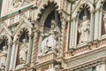 Fragment of facade Duomo Santa Maria del Fiore, Florence, Italy Royalty Free Stock Photo