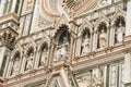 Fragment of facade Duomo Santa Maria del Fiore, Florence, Italy Royalty Free Stock Photo