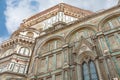 Fragment of facade Duomo Santa Maria del Fiore, Florence, Italy Royalty Free Stock Photo