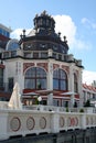 Fragment of the facade hotel in Sopot, Poland Royalty Free Stock Photo
