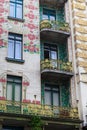 Fragment of the facade of the Majolica House by Otto Wagner, Vienna