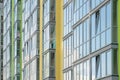 Fragment of facade a modern new building Royalty Free Stock Photo