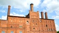 Fragment of the facade of the old brewery 1877. Rybinsk