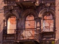 Fragment of the facade of an old building_4.jpg Royalty Free Stock Photo