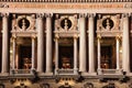 Fragment of the facade of the Opera Garnier late evening. Paris. Royalty Free Stock Photo