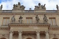 Fragment of the facade of the Palace of Versailles from the side of the park Royalty Free Stock Photo