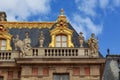 Fragment of the facade of the Palace of Versailles Royalty Free Stock Photo