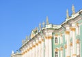 Fragment facade of Winter Palace in Saint Petersburg Royalty Free Stock Photo