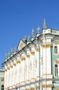 Fragment facade of Winter Palace in Saint Petersburg Royalty Free Stock Photo